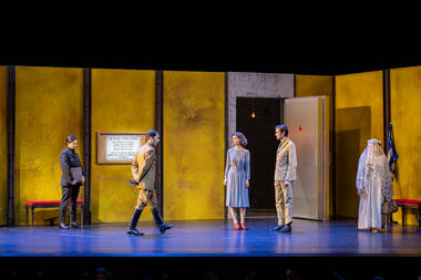 Mathilde Ortscheidt (Tauride), Giacomo Nanni (Minos), Neima Fischer (Arianna), Andrea Gavagnin (Teseo) ©BirgitGufler