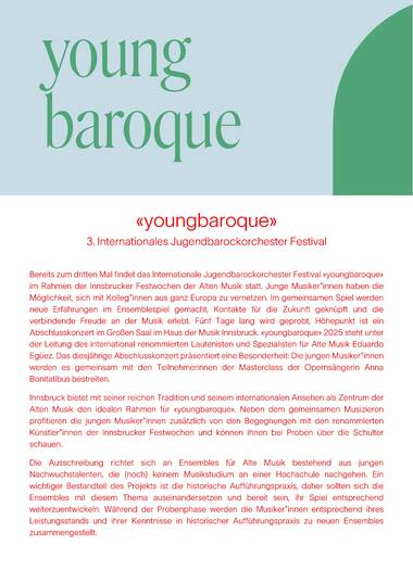 Ausschreibung youngbaroque 2025